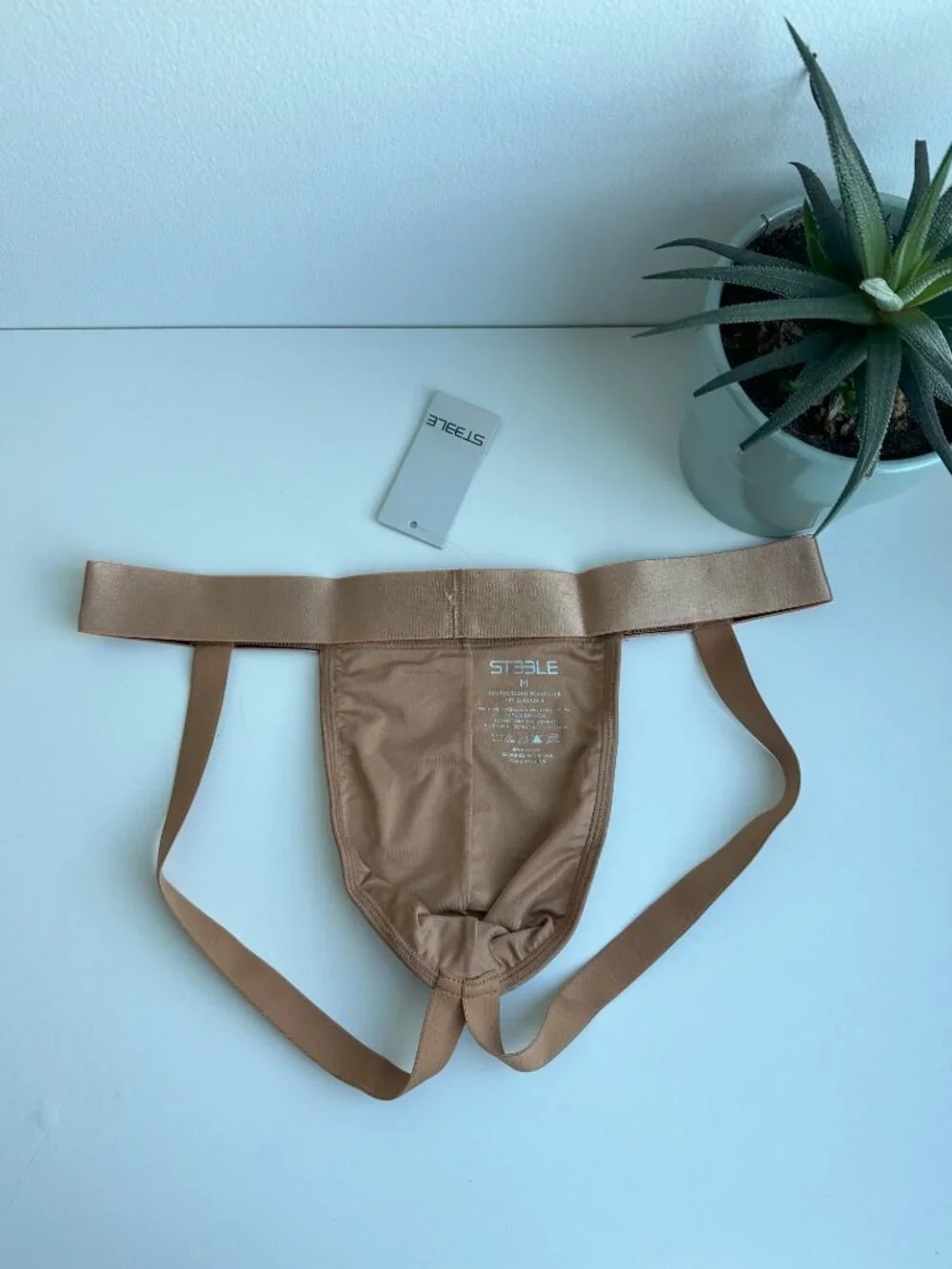 ST33LE - Praline Skin Tone Recycled Polyester Jockstrap (M)